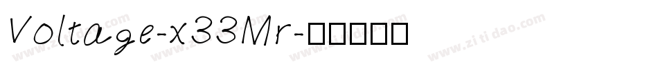 Voltage-x33Mr字体转换