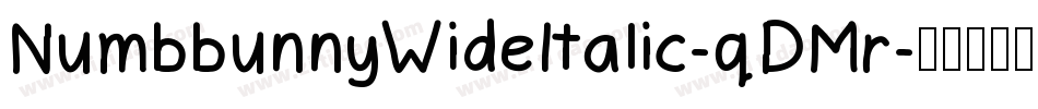 NumbbunnyWideItalic-qDMr字体转换