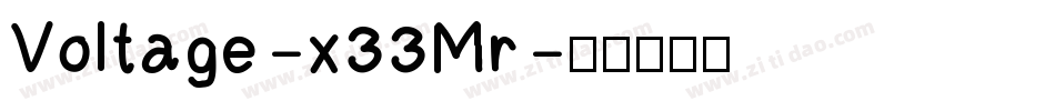 Voltage-x33Mr字体转换