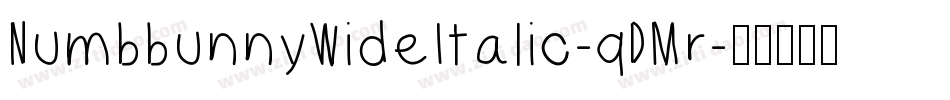 NumbbunnyWideItalic-qDMr字体转换