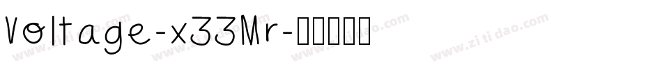 Voltage-x33Mr字体转换