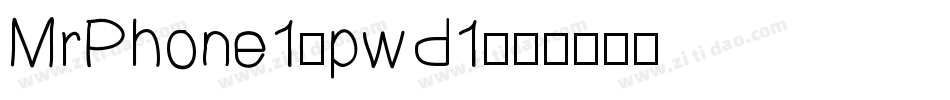 MrPhone1-pwD1字体转换