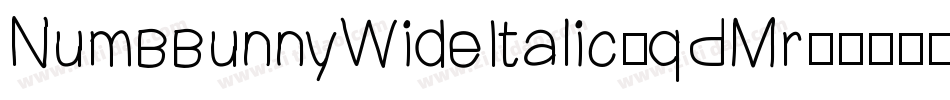NumbbunnyWideItalic-qDMr字体转换
