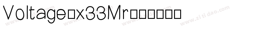 Voltage-x33Mr字体转换