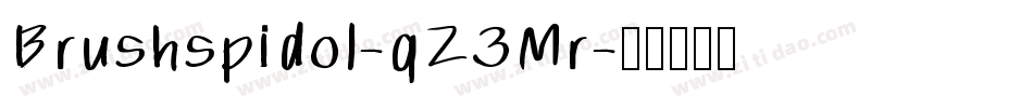 Brushspidol-qZ3Mr字体转换