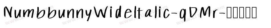 NumbbunnyWideItalic-qDMr字体转换