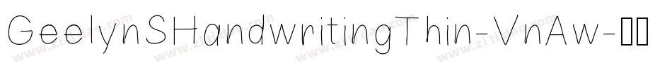 GeelynSHandwritingThin-VnAw字体转换