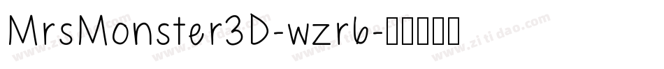 MrsMonster3D-wzr6字体转换