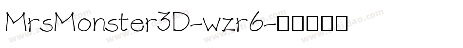 MrsMonster3D-wzr6字体转换