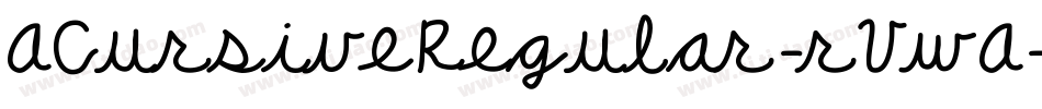 ACursiveRegular-rVwA字体转换
