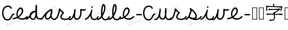 Cedarville-Cursive字体转换