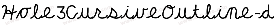 Hole3CursiveOutline-drGV字体转换