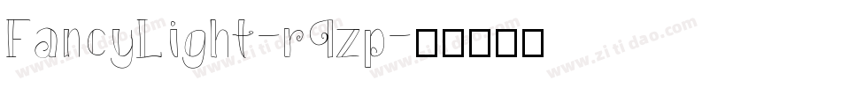 FancyLight-r9zp字体转换