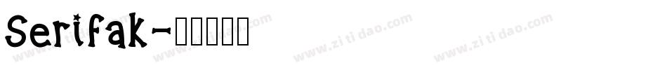 Serifak字体转换
