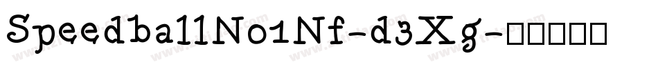 SpeedballNo1Nf-d3Xg字体转换