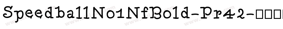 SpeedballNo1NfBold-Pr42字体转换