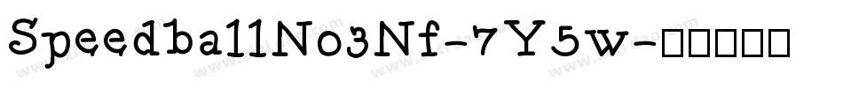 SpeedballNo3Nf-7Y5w字体转换