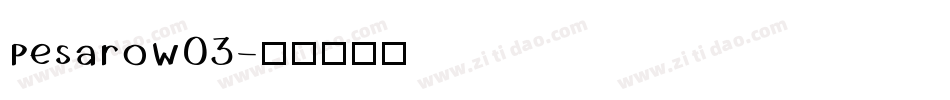 PesaroW03字体转换