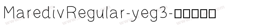 MaredivRegular-yeg3字体转换