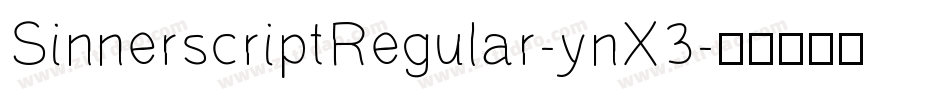 SinnerscriptRegular-ynX3字体转换