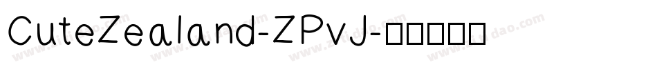 CuteZealand-ZPvJ字体转换