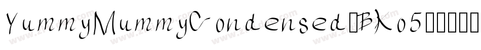 YummyMummyCondensed-BKo5字体转换