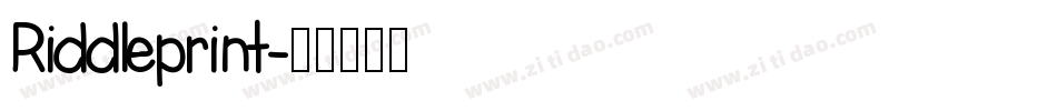 Riddleprint字体转换