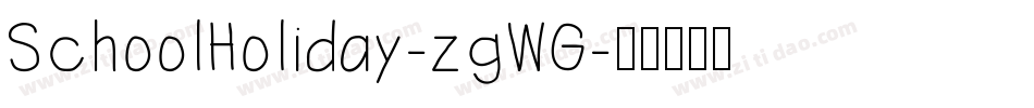 SchoolHoliday-zgWG字体转换