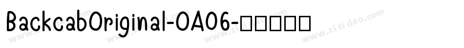 BackcabOriginal-OA06字体转换