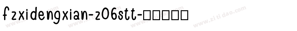 fzxidengxian-z06stt字体转换