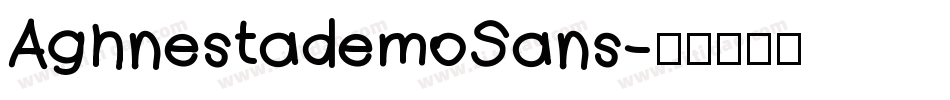 AghnestademoSans字体转换