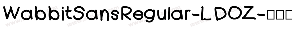 WabbitSansRegular-LDOZ字体转换