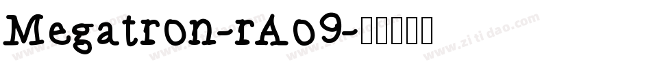 Megatron-rAo9字体转换