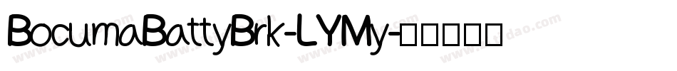BocumaBattyBrk-LYMy字体转换