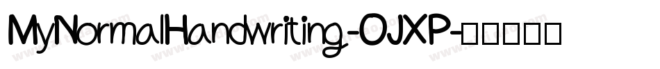 MyNormalHandwriting-OJXP字体转换