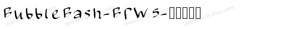 BubbleBash-BPW5字体转换