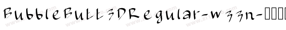 BubbleButt3DRegular-wzzn字体转换
