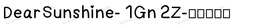 DearSunshine-1Gn2Z字体转换