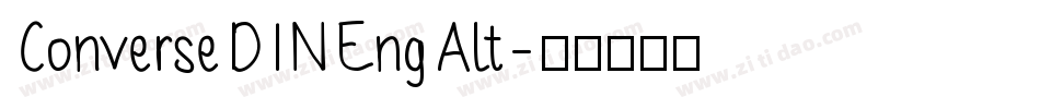 ConverseDINEngAlt字体转换