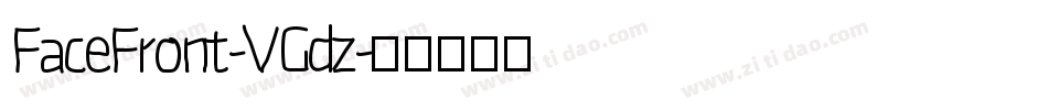 FaceFront-VGdz字体转换