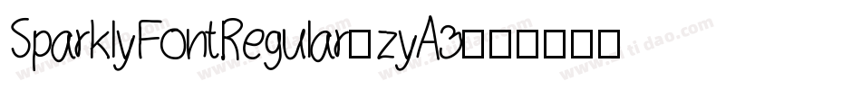 SparklyFontRegular-zyA3字体转换