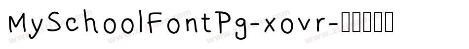 MySchoolFontPg-xovr字体转换