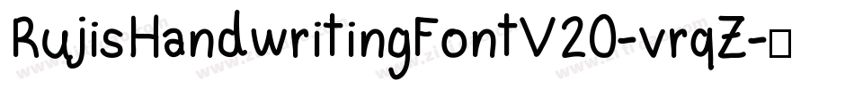 RujisHandwritingFontV20-vrqZ字体转换
