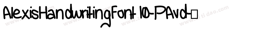 AlexisHandwritingFont10-PAvd字体转换