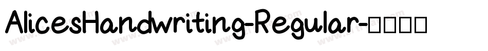 AlicesHandwriting-Regular字体转换