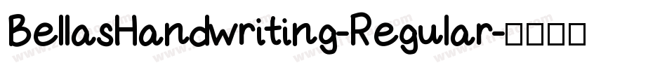 BellasHandwriting-Regular字体转换