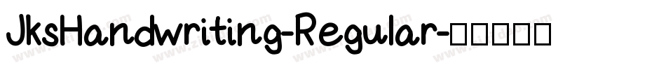 JksHandwriting-Regular字体转换