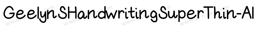 GeelynSHandwritingSuperThin-Aly7字体转换
