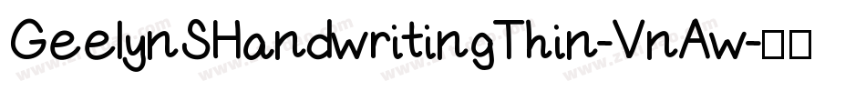 GeelynSHandwritingThin-VnAw字体转换