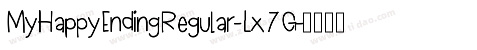 MyHappyEndingRegular-Lx7G字体转换